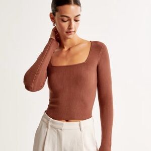 Abercrombie & Fitch Brown Long Sleeve Top